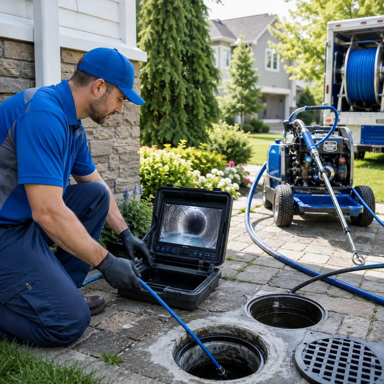Outdoor drain cleaning professionals serving Columbia, IA