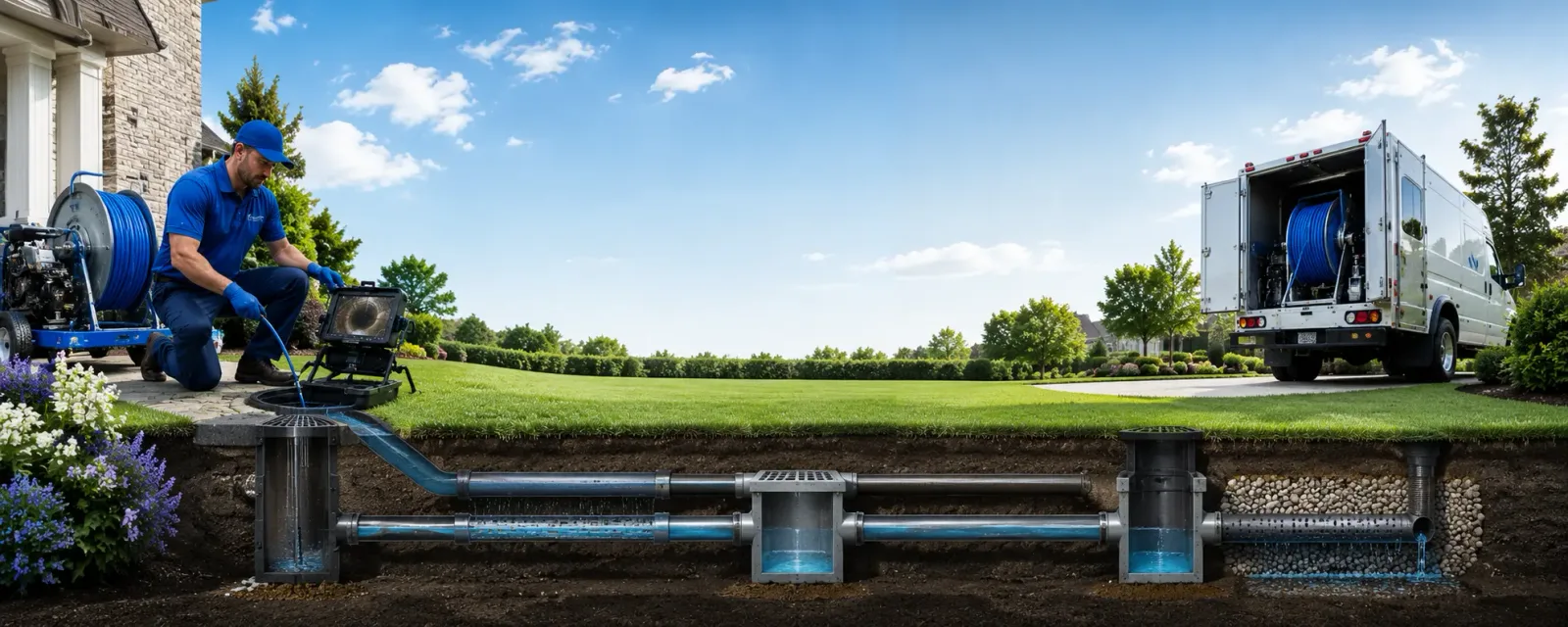 Outdoor drain cleaning information for Columbia, IA